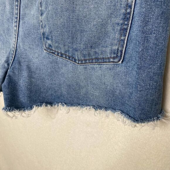 Madewell The Perfect Jean Short Frayed Hem Shorts High Rise Denim Blue Size 32 - Picture 10 of 11